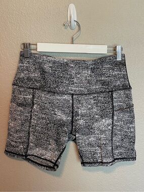 Black and white biker shorts